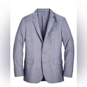 J Crew Light Blue Linen and Cotton Blazer